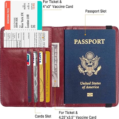 Leather Passport Holder for Travel Passport Cover Passport Wallet Case
