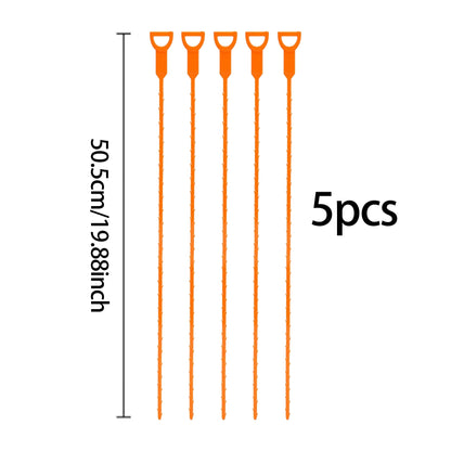 5pcs 19.88in Flexible Handheld Drain Augers for Hair Clog Remover