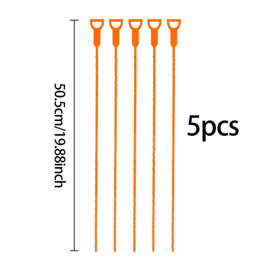 5pcs 19.88in Flexible Handheld Drain Augers for Hair Clog Remover