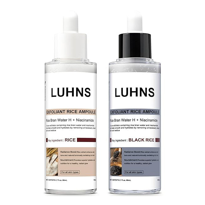 Rice & Black Rice Serum Set - Exfoliating Glass Skin Facial Essence