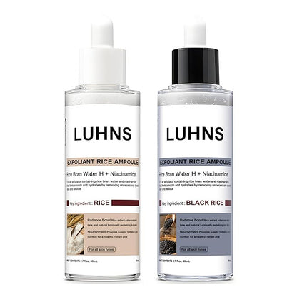Rice & Black Rice Serum Set - Exfoliating Glass Skin Facial Essence
