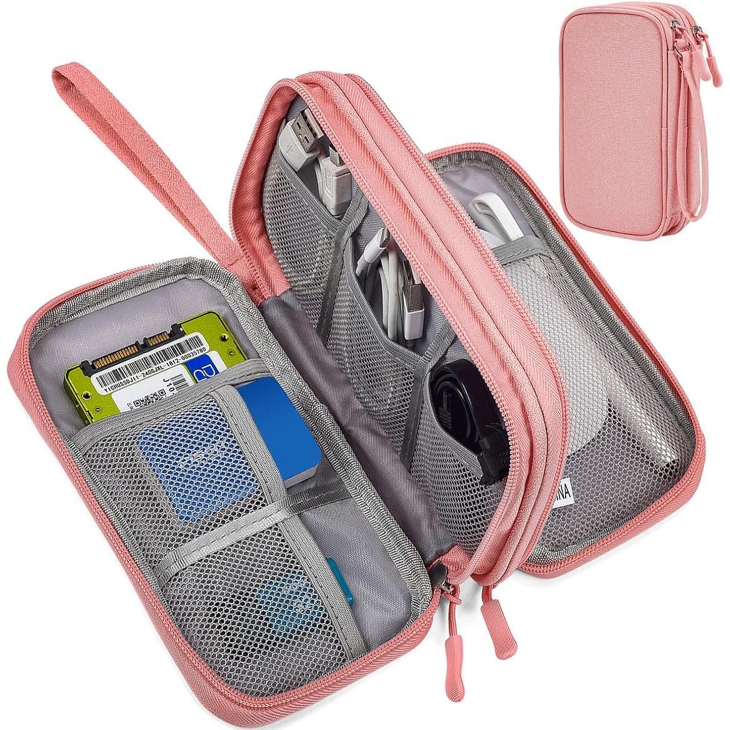 Electronic Organizer Bag, Waterproof Portable Double Layer