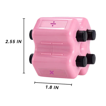 Math Roller Stamp Math Teacher 4-in-1 Stamp Addition Multiplication & Division Practice Tool