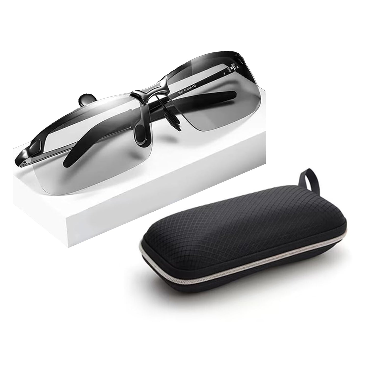 Photochromic Polarized Driving Sunglasses for Men - Day to Night Transition Safety Glasses