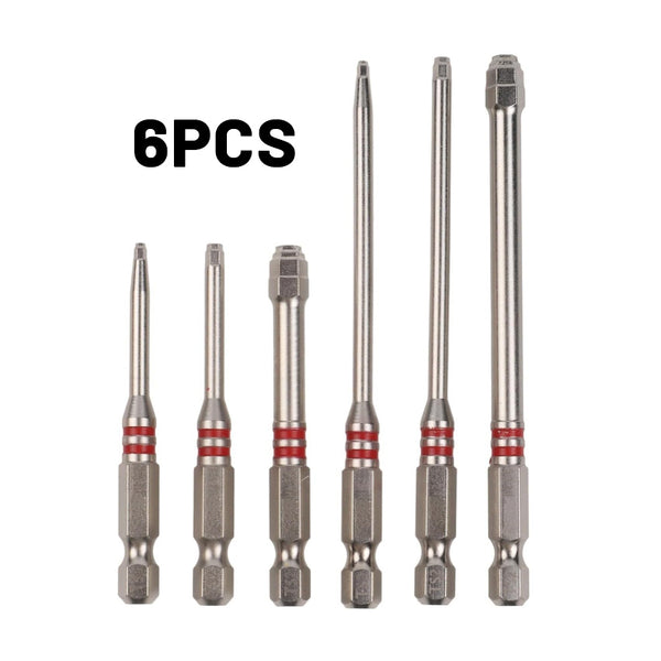 Screwdriver Bits Set 6pcs with Magnetic Hex Shank Pagoda