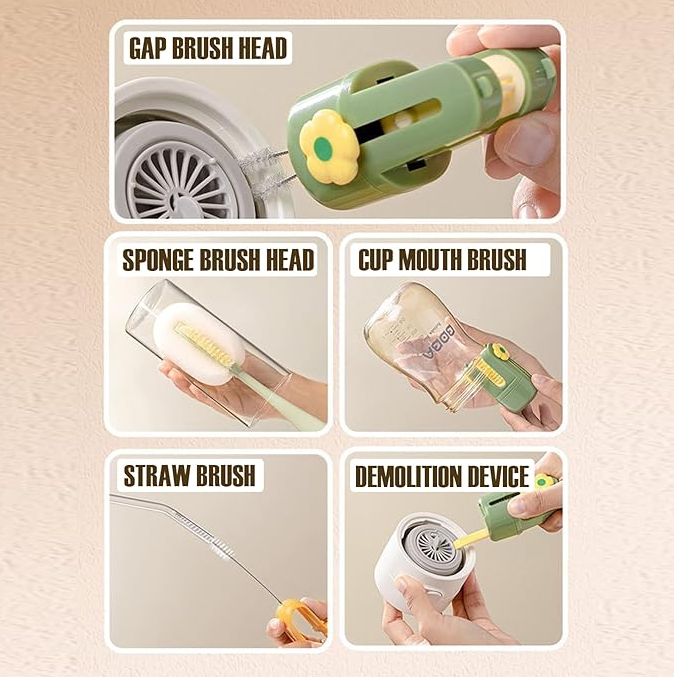 5 in 1 Baby Bottle Brush Cleaning Set