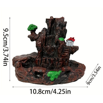 Resin Mountain Backflow Incense Burner - Aromatic, Fragrance, Healthy