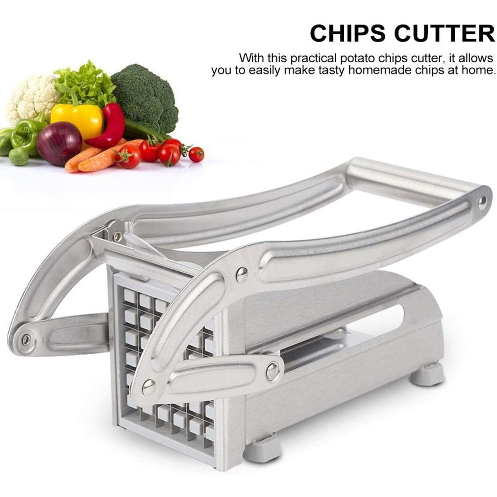Stainless Steel Potato Cutter with Non-Slip Feet, 2 Blade Size