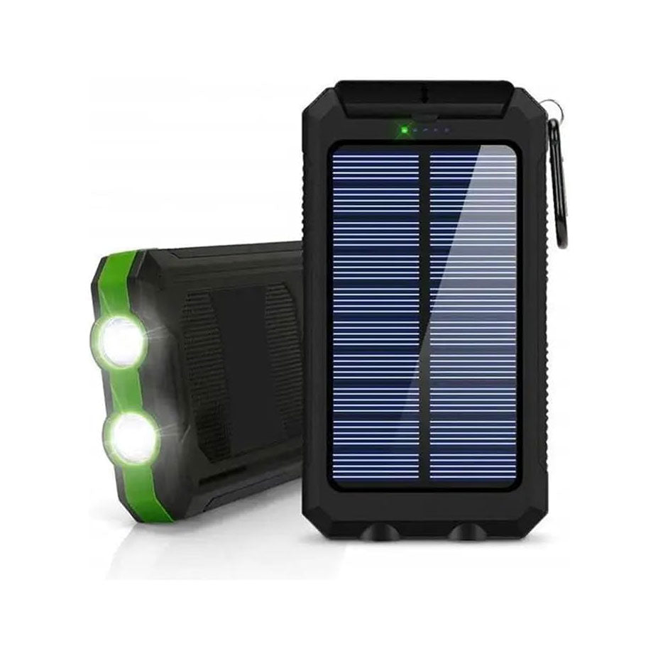 20000mAh Portable Type-C Solar Power Bank for All Cell Phones - Waterproof Battery Pack,  Three Outputs/LED Flashlights