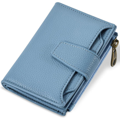 Small Wallet for Women Leather Bifold Compact RFID Blocking