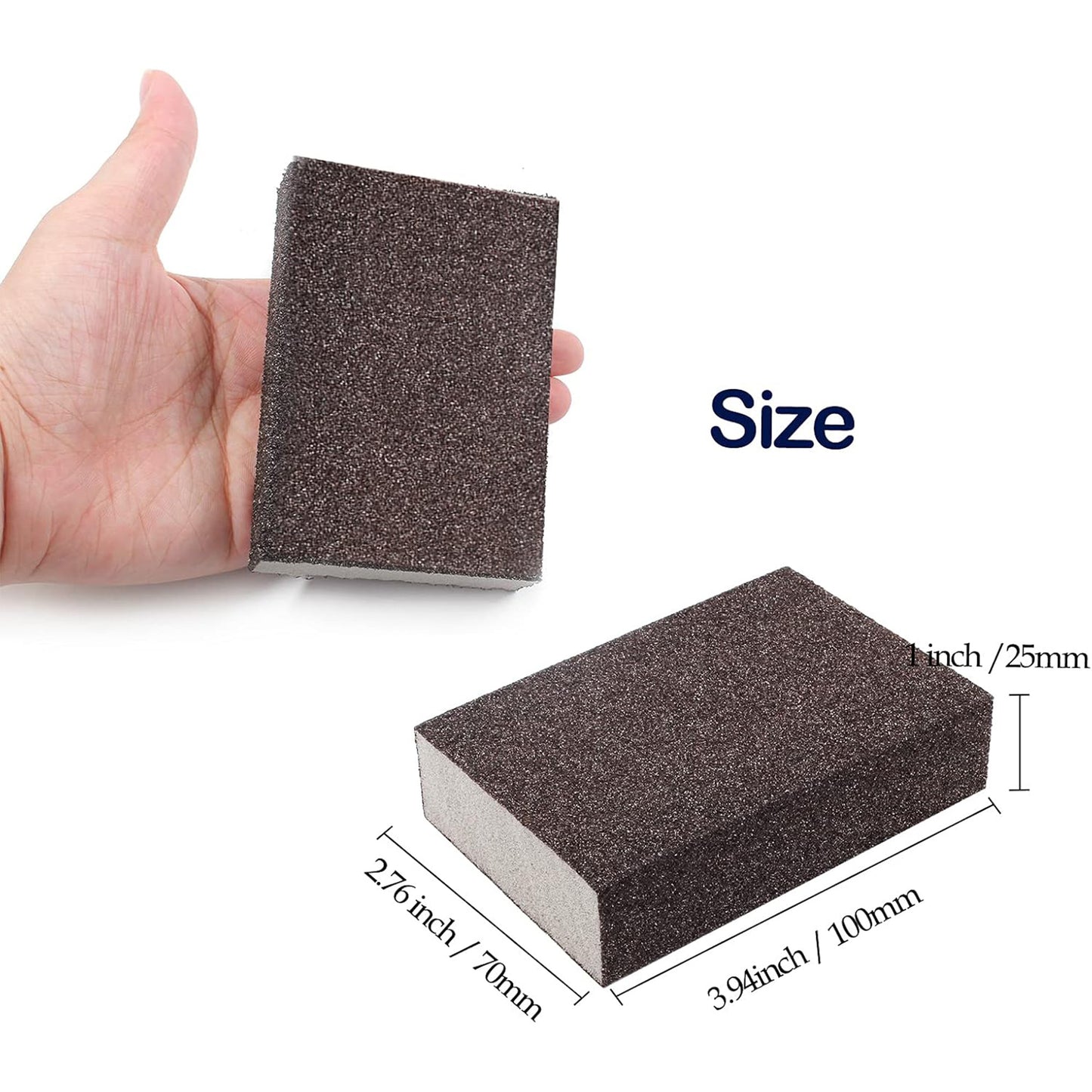 5PCS 80 Grit Coarse Sanding Block Washable & Reusable Sandpaper Sponge