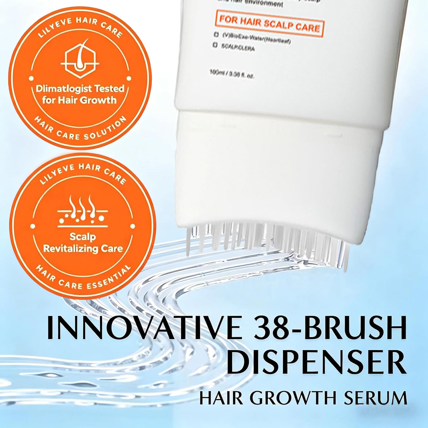 Hair Growth Serum, Built-in Applicator Brush