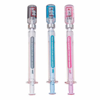 3PCS Syringe Pens, 0.5mm Black Ink Syringe Pen, Multicolor Fun Nurse Pen