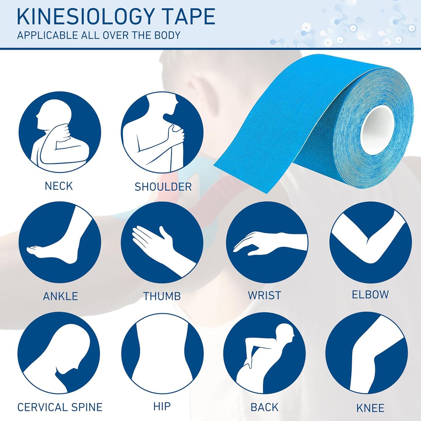 Premium Athletic Trainer's Tape for Muscle Joint 16ftx2''