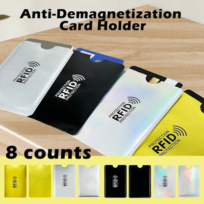 8 Counts RFID Blocking Sleeves Set – Protection for Credit & ID Cards