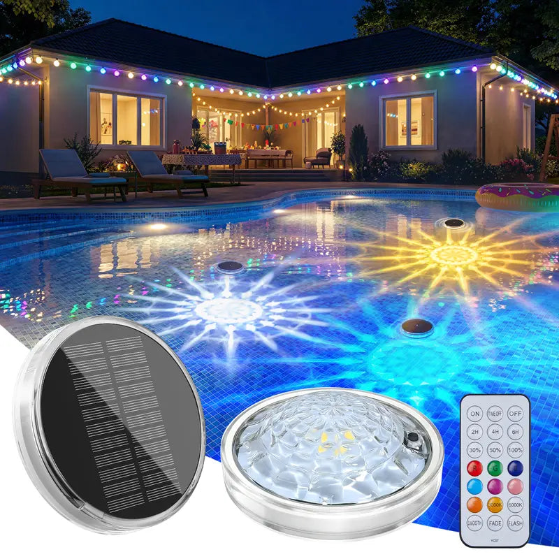 Solar Floating Pool Lights, RGB Pool Lights with Remote Control