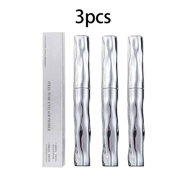 3pcs Waterproof Long Curling Steel Tube Eyelash Primer - Natural & Non-Smudged