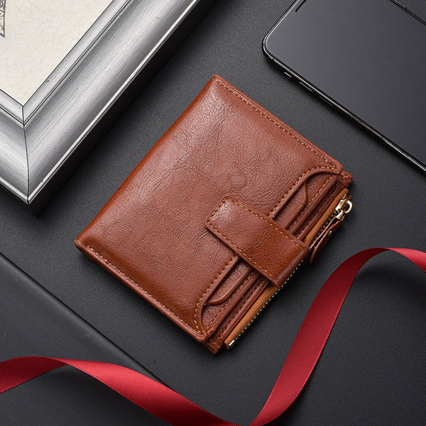 RFID Blocking PU Large Capacity Business Wallet for Men & Women