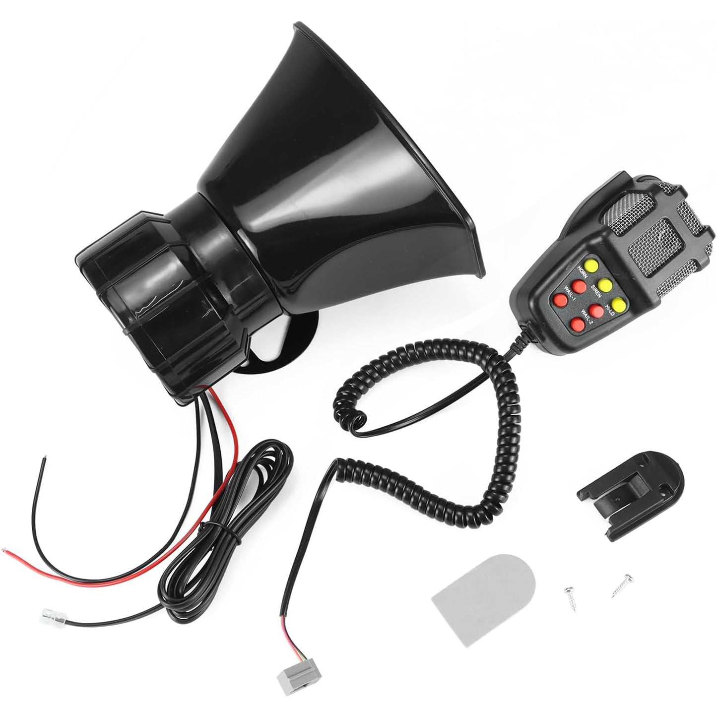 7 Tone Partol Car Truck Siren Emergency Sounds Electric Horn with Mic
