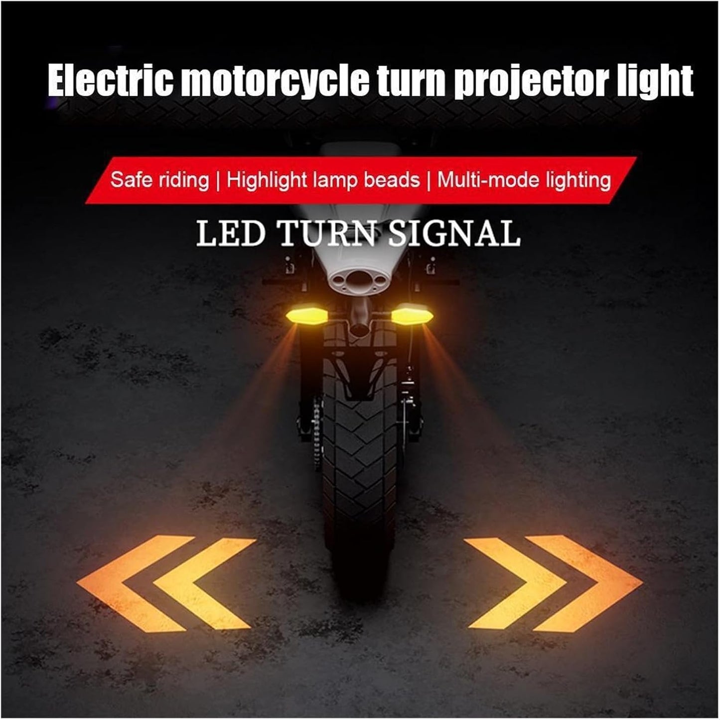 2PCS 12V Electric Scooter/Motorcycle Projection Turn Signal