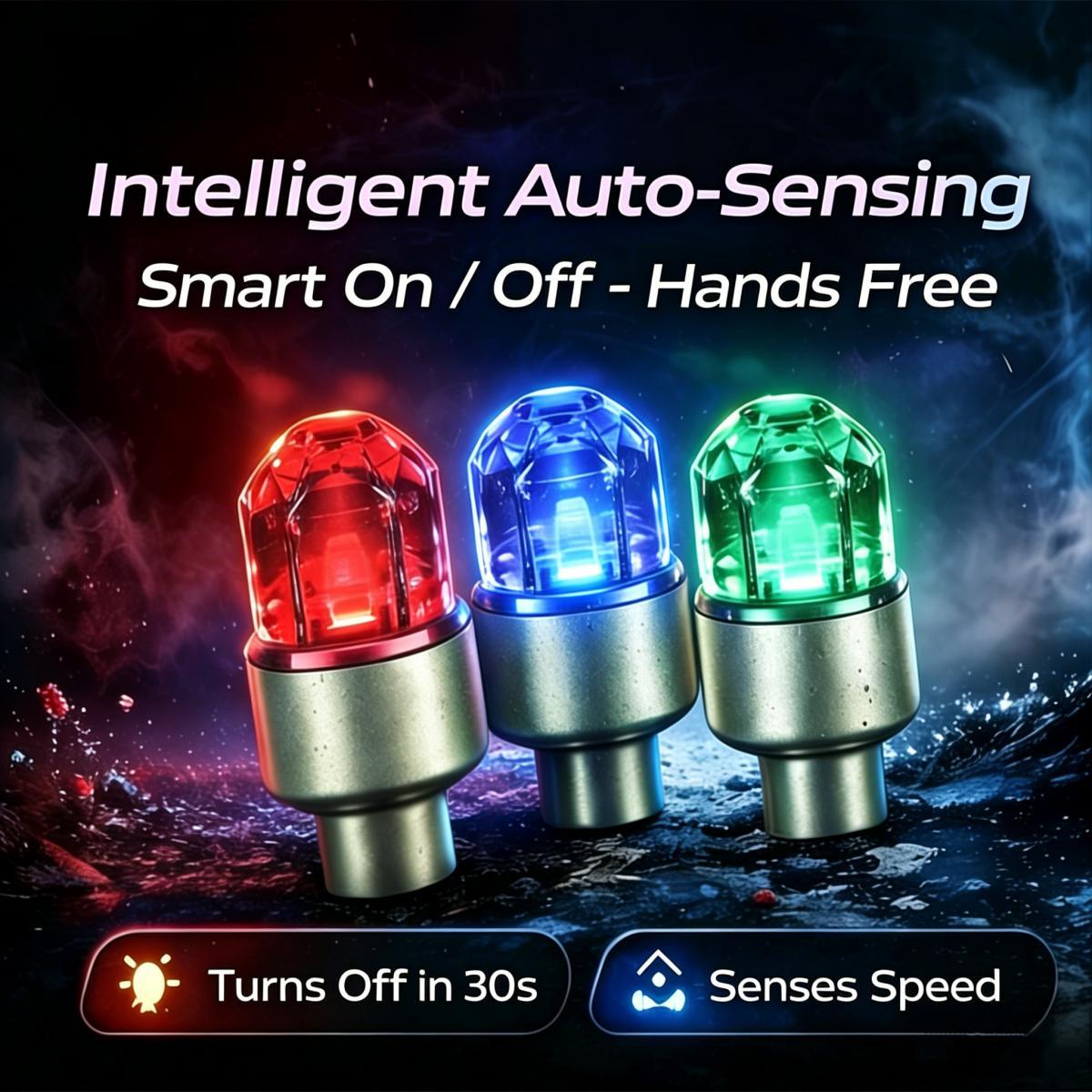 LED wheel light Waterproof Luminous Car Tire Valve Caps Vibration-Sensitive LED Tire Valve Cap-bicycle car motorcycle tire led