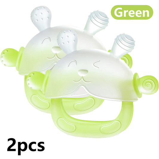 2PCS Teether Baby Food Grade Rabbit Full Set of Hands