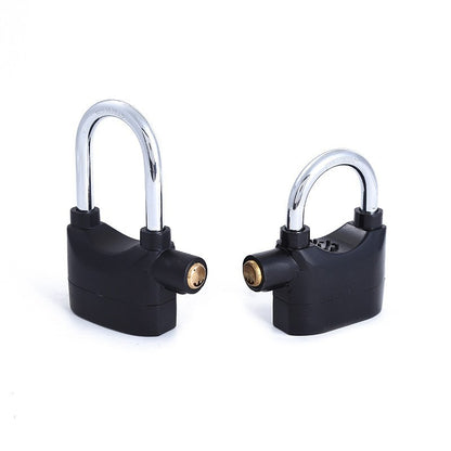 Alarm Hanging Lock, 110db Outdoor Stainless Steel Door Alarm Lock, Includes 3 Keys,