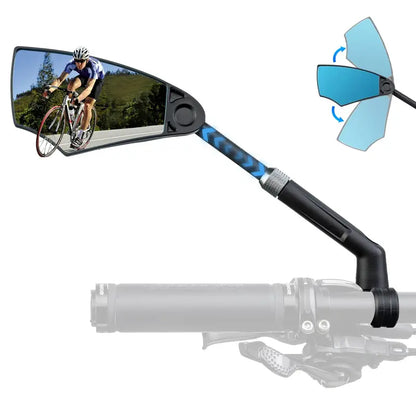 360° Adjustable Handlebar Bike Mirror with Anti-Glare Glass
