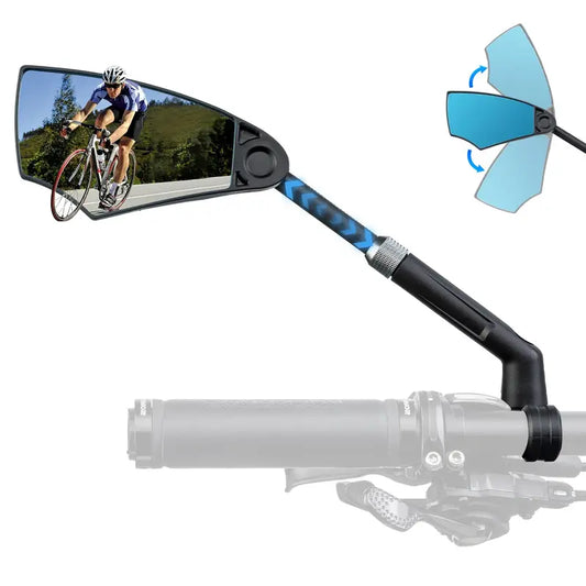 360° Adjustable Handlebar Bike Mirror with Anti-Glare Glass