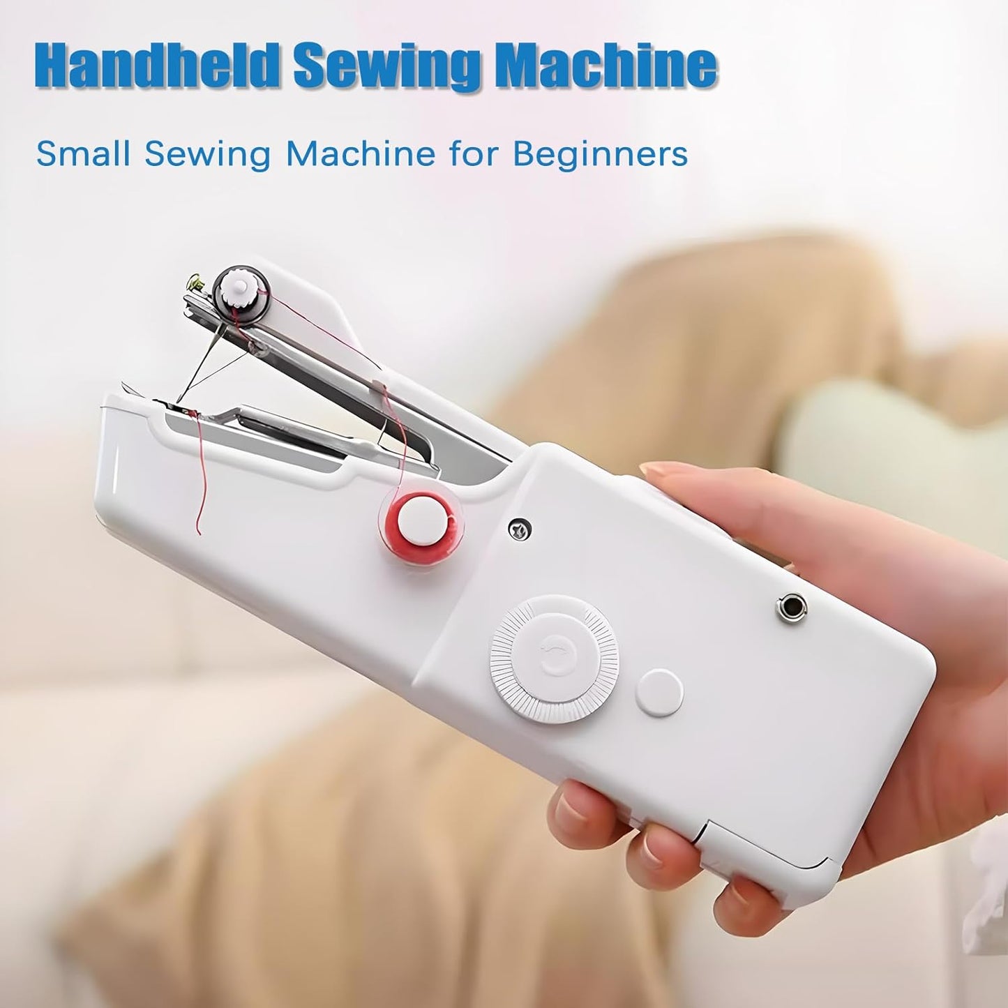 Handheld Electric Portable Sewing Machine for Beginners, Travel, Home and DIY