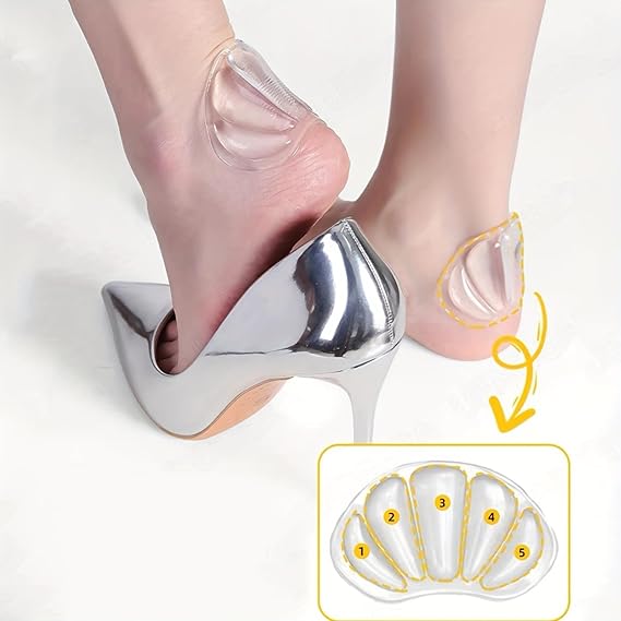 3PCS Transparent Clear Silicone Heel & Forefoot Pads