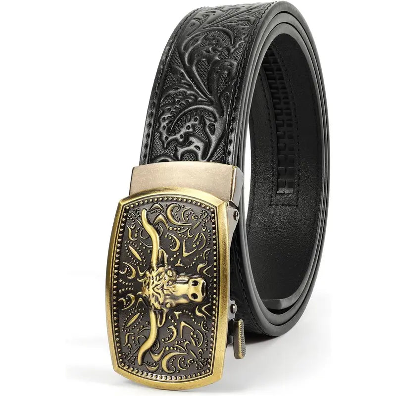 Automatic Ratchet Western Belt Mens Cowboy Belts