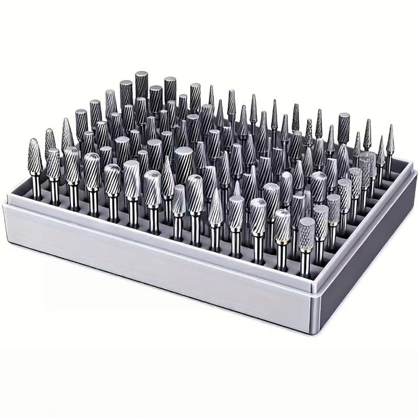 20pcs High-Speed Steel Rotating Burrs Knife Set | 10 Kinds of Cutter Head Shape Carving Grinding Head 1/8 