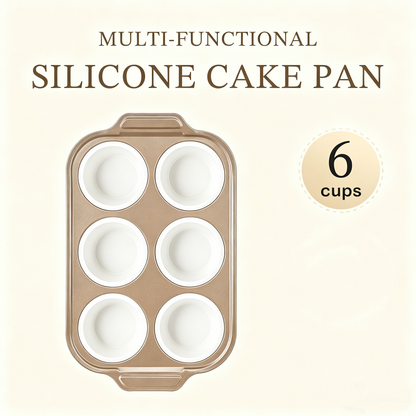 Silicone Foldable Baking Pans With Metal Frame Nonstick, 6 /12Cups for Baking
