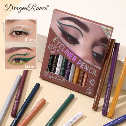 12 Colorful Gel Eyeliner Pen Set,Matte Eyeliner Pencils