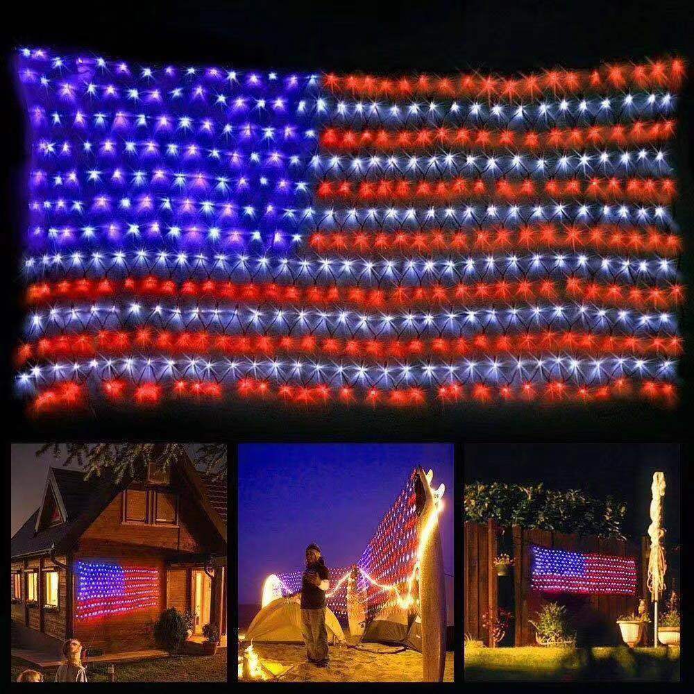 Solar American Flag Lights Outdoor American Flag Net