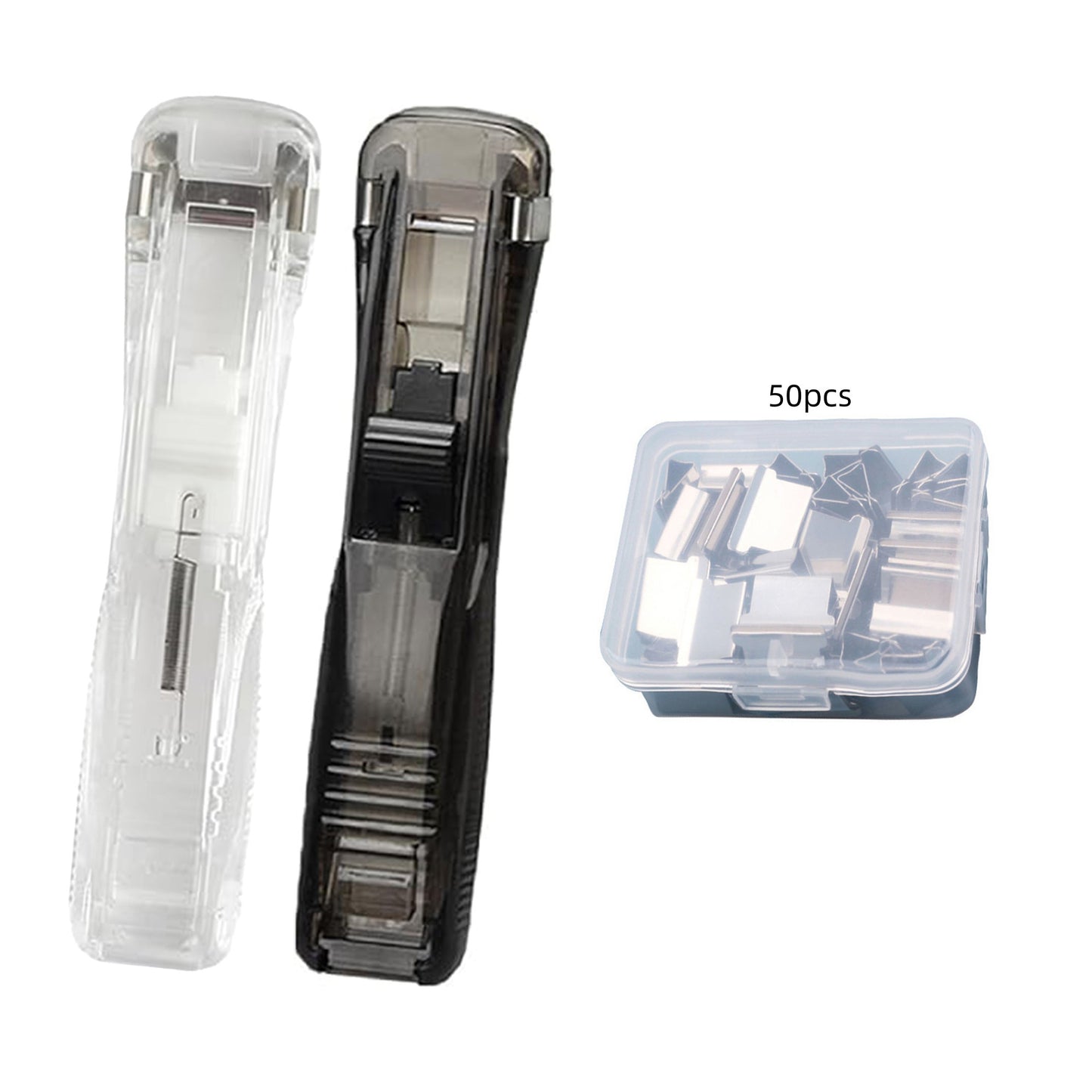 Reusable No-pin Stapler Set , Portable Home and Office Paper Binder Organizer for Student Documents and Files
