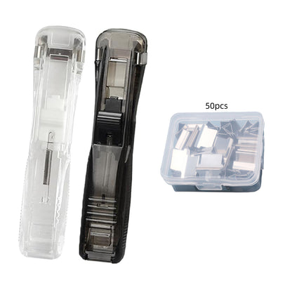 Reusable No-pin Stapler Set , Portable Home and Office Paper Binder Organizer for Student Documents and Files