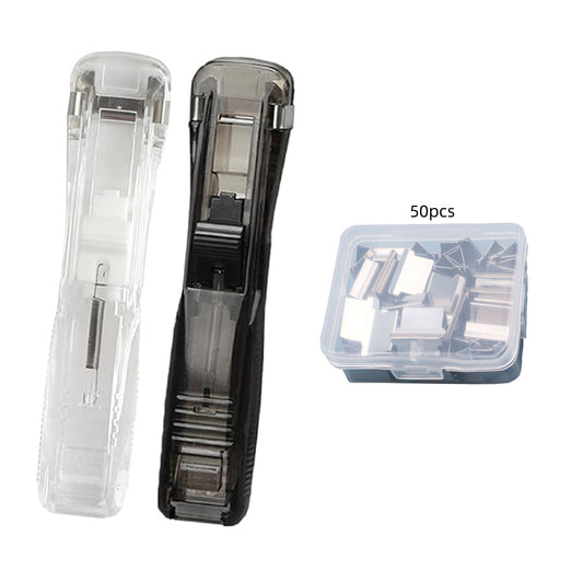 Reusable No-pin Stapler Set , Portable Home and Office Paper Binder Organizer for Student Documents and Files