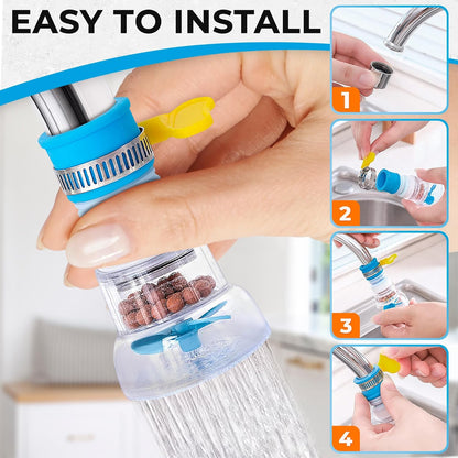 2PCS 360° Rotating Telescopic Faucet Water Filter