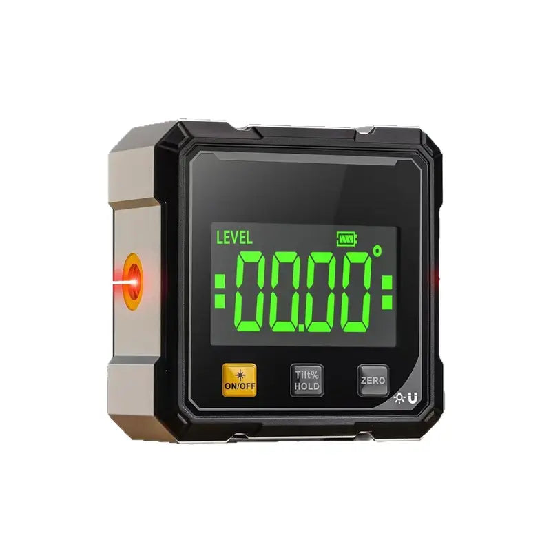 Digital Angle Finder with Electronic Laser Level,Inclinometer- 4-side Strong Magnetic Angle Gauge, Protractor