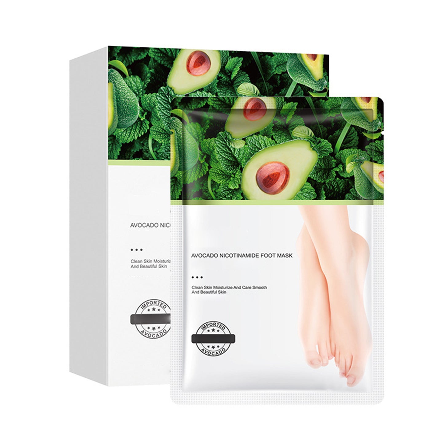 Foot Mask for Cracked Feet Repairing Foot Moisturizing MasksTreatment with Avocado Oil (3 Pairs)