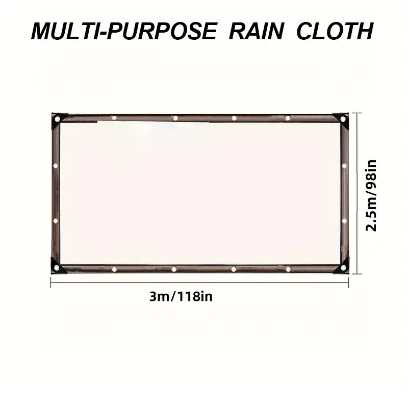 8*10FT PE Heavy-Duty Waterproof Clear Tarps with Grommets