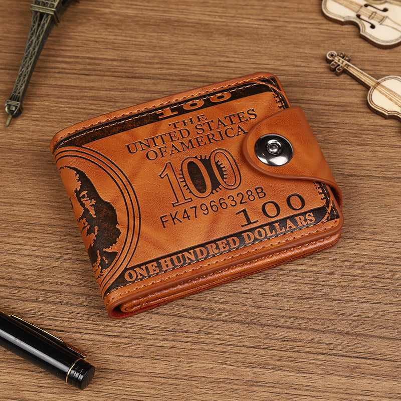 Men Bill Wallet PU Leather Credit Card Photo Holder Bifold Billfold