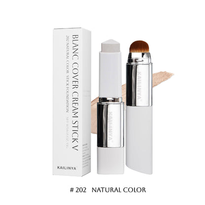 Color Changing Foundation Stick, Cover Cream Stick V, Dual-Ended with Detachable Brush