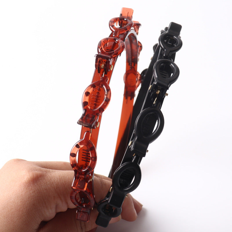 2Pcs Hairpin Headband with Clips, 5.2in * 4.5 in Hair Accessories