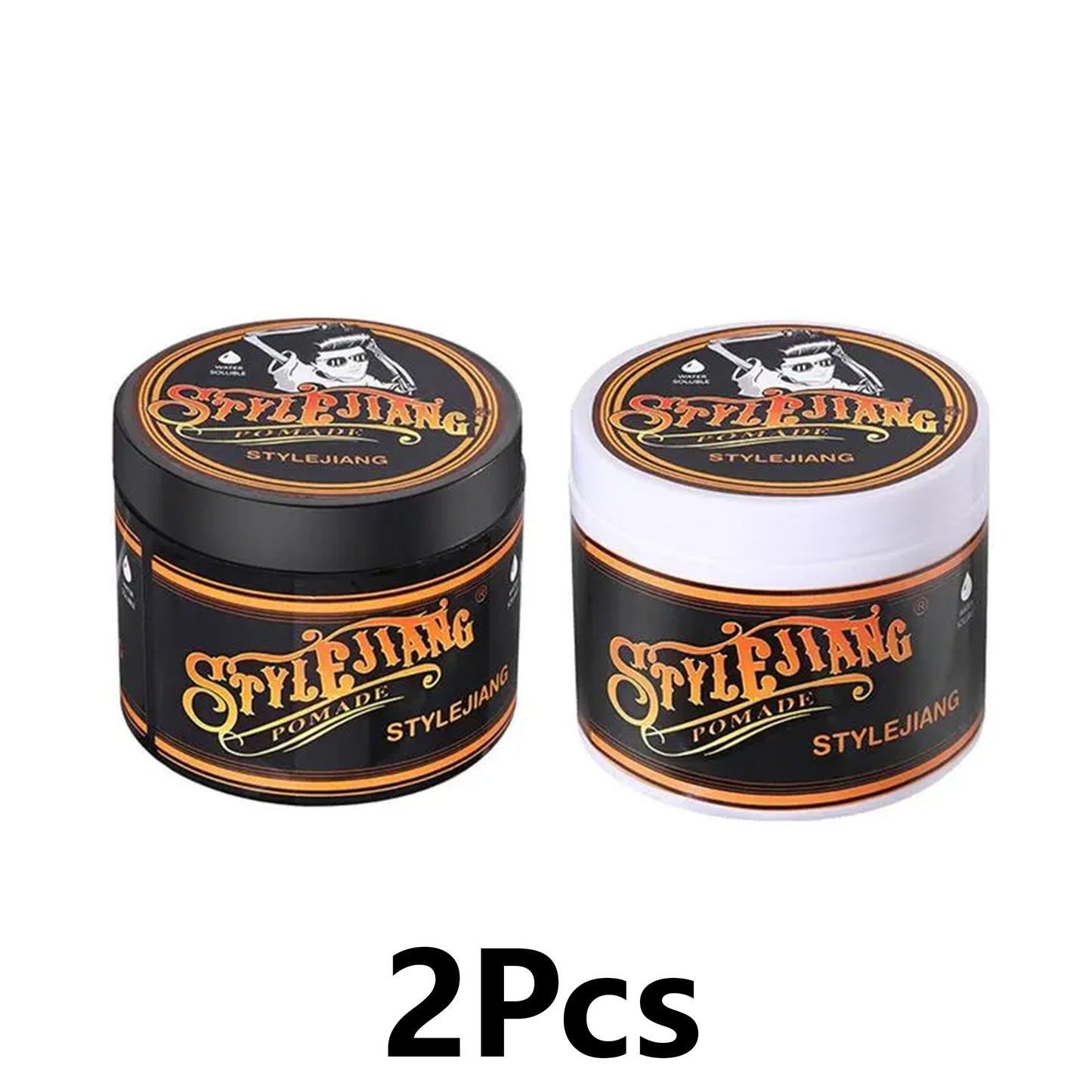 Strong Hold Hair Wax 4 oz. Water-soluble styling wax, suitable for curly, thick, and stubborn hair.