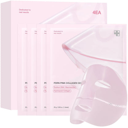 4Pcs/box Pink Collagen Jelly Gel Sleeping Mask, Overnight Face Mask