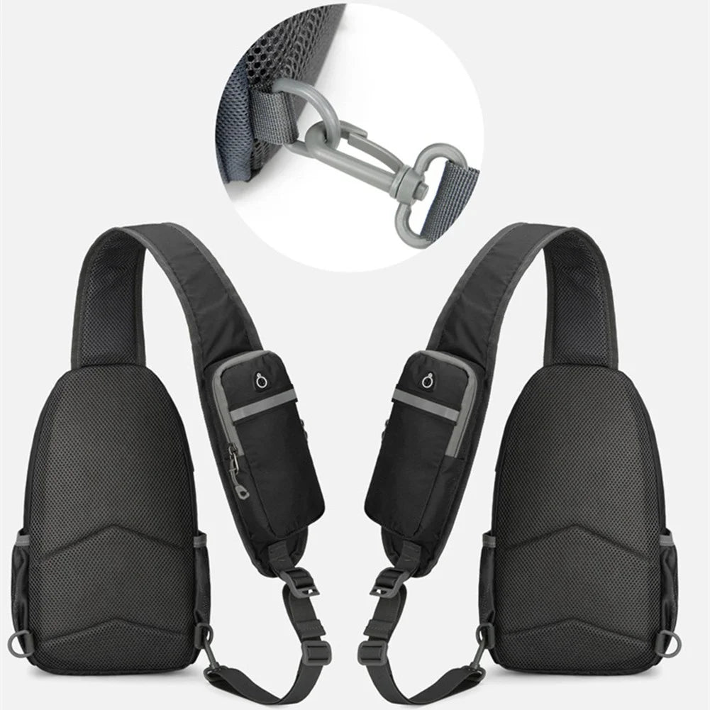 Mans Crossbody Bag Lightweight Chest Bag for Outdoor Hiking