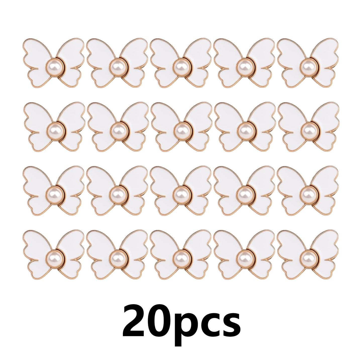 20Pcs Pant Waist Tightener, Detachable Butterfly Clips Jean Buttons